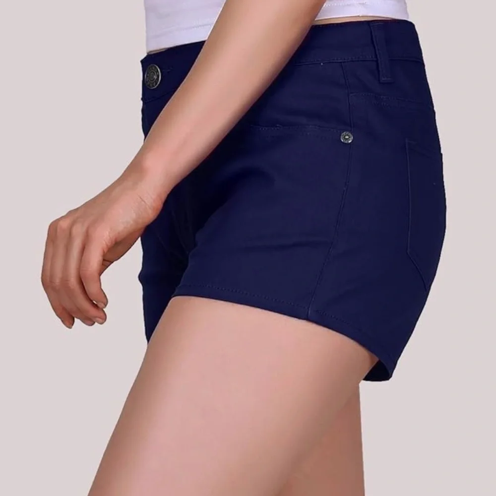 HDE Denim Booty Shorts - Navy